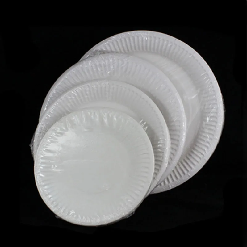 Diameter 23 cm Disposable Degradable trays White paper plate Paper