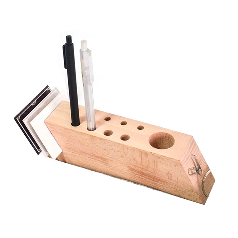 

High End Wood Pen Holder Desk Accessories Pen Stand Office Supplies Name Card Holder Smooth Wood Pencil Firm Holder Pen Pots