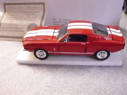 1/32 специальный литой металл 1967 Ford Mustang Shelby Gt-500 мускул автомобиль Настольный дисплей коллекция - Цвет: Red