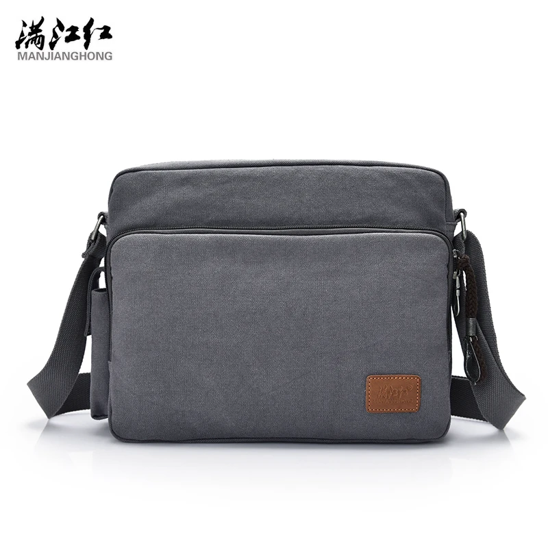 

Manjianghong Men Messenger Bags School Canvas Single Shoulder Bags Crossbody Bag for Traveling Man Canvas Horizontal Bag