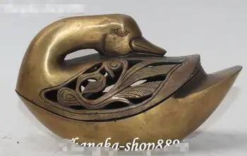 

Marked Chinese Bronze Duck Ducks Animal Shape Incense Burner Censer Incensory