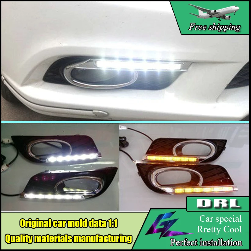 

Car Styling LED DRL For Honda Civic 9th 2012-2014 LED Daytime Running Light DRL with Fog Light hole Signal Parking Accessories
