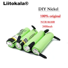 Liitokala 100% New Original NCR18650B 3.7 v 3400 mah 18650 Rechargeable Lithium Battery Nickel batteries DIY Sheet