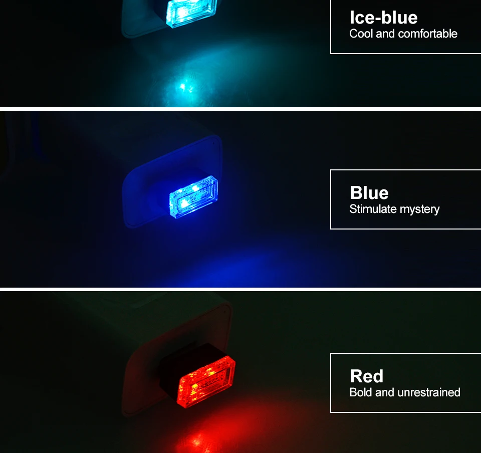 Aceersun LED mini 5V USB Wireless Car Interior Ambient Lighting Atmosphere Decorative Mild Light Multifunction Car accessories (5)