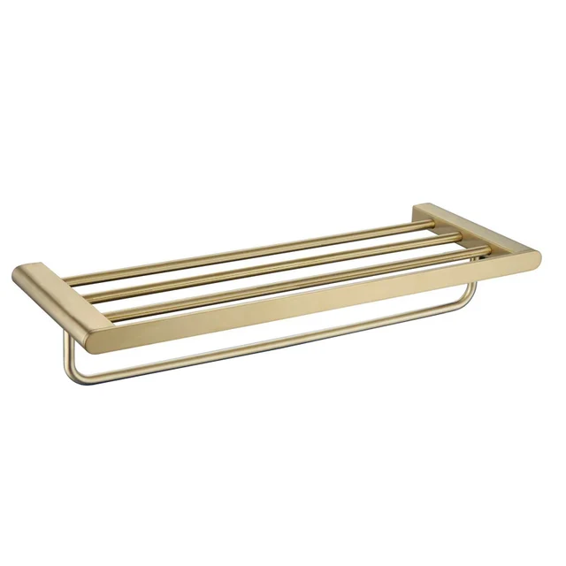 Newly Gold Bathroom Accessories Set Wall Mounted Towel Bar Holder Toilet Paper Holder Brushed Brushed Bathroom Hardware Set Towel Rack