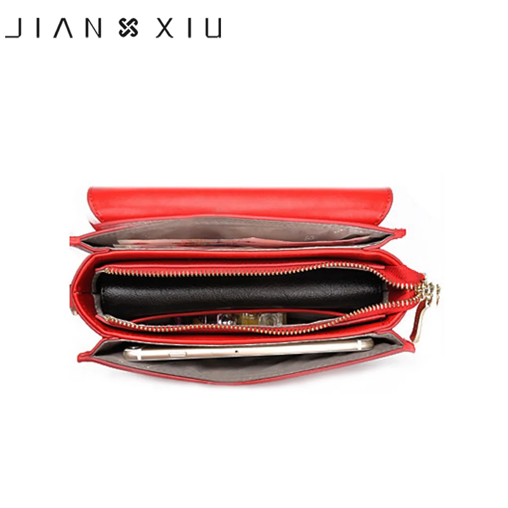 Koop JIANXIU Brand Vrouwen Mode Messenger Bags Split Lederen Schoudertas Crossbody Keten Tas Multi pocket Ontwerp 2018 Vrouwelijke Kleine Tote
