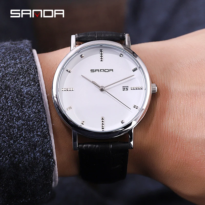 

Business Relogio Masculine Leather Strap Watches for Men Calendar Display Watch Men Waterproof Quartz Watches Luxury Men Watch