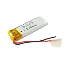 Polímero de lítio li-po li-po, frete grátis 3.7 peças 350829 v 60mah células de bateria recarregáveis para mp3, mp4, mp5, gps, bluetooth
