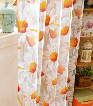 

home Textile SPRING Flower Chinese luxury 3D Window Curtains fabric Tulle Sheer Curtains para bedroom living room