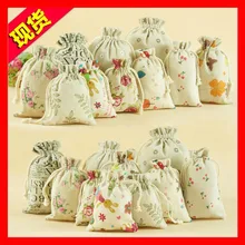 200 шт./лот) хлопок белье небольшой мешок джута