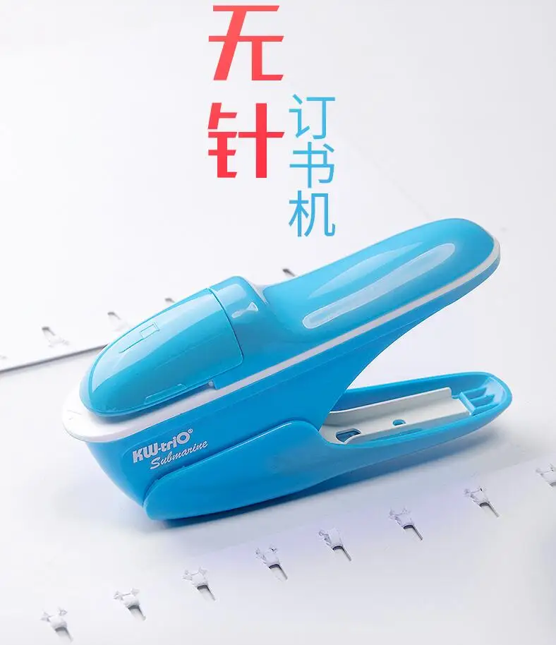 Stationery Office Thickening Paper Stapler Without Staples Labor-saving Stapleless Stapler Hot Plastic Bookbinding Mini Stapler