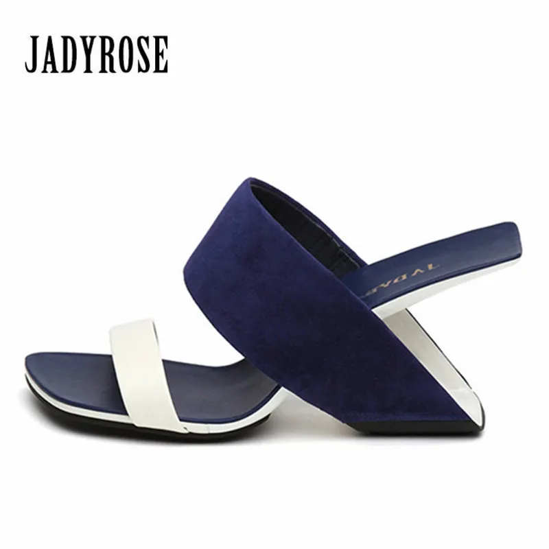 Jady Rose 2017 New Women Sandals Strange Heel Stiletto Summer High Heel Slippers Gladiator Sandal Wedge