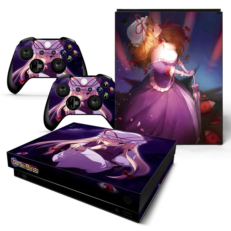 Дизайн ПВХ материал кожи наклейки для xbox one X консоли и 2 контроллеров - Цвет: TN-XboneX-0654