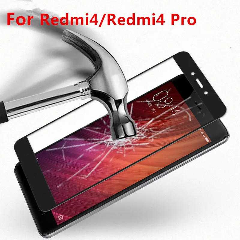 Xinchentech Full Coverage For Xiaomi Redmi 4/Redmi 4 Pro Case Tempered Glass Film 9H Screen Protector Redmi4 Prime 5.0inch |
