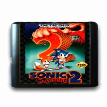 Соник Ежик 2 для 16 бит игра Sega Mega Drive карта для Mega Drive для игровой консоли Genesis PAL USA JAP