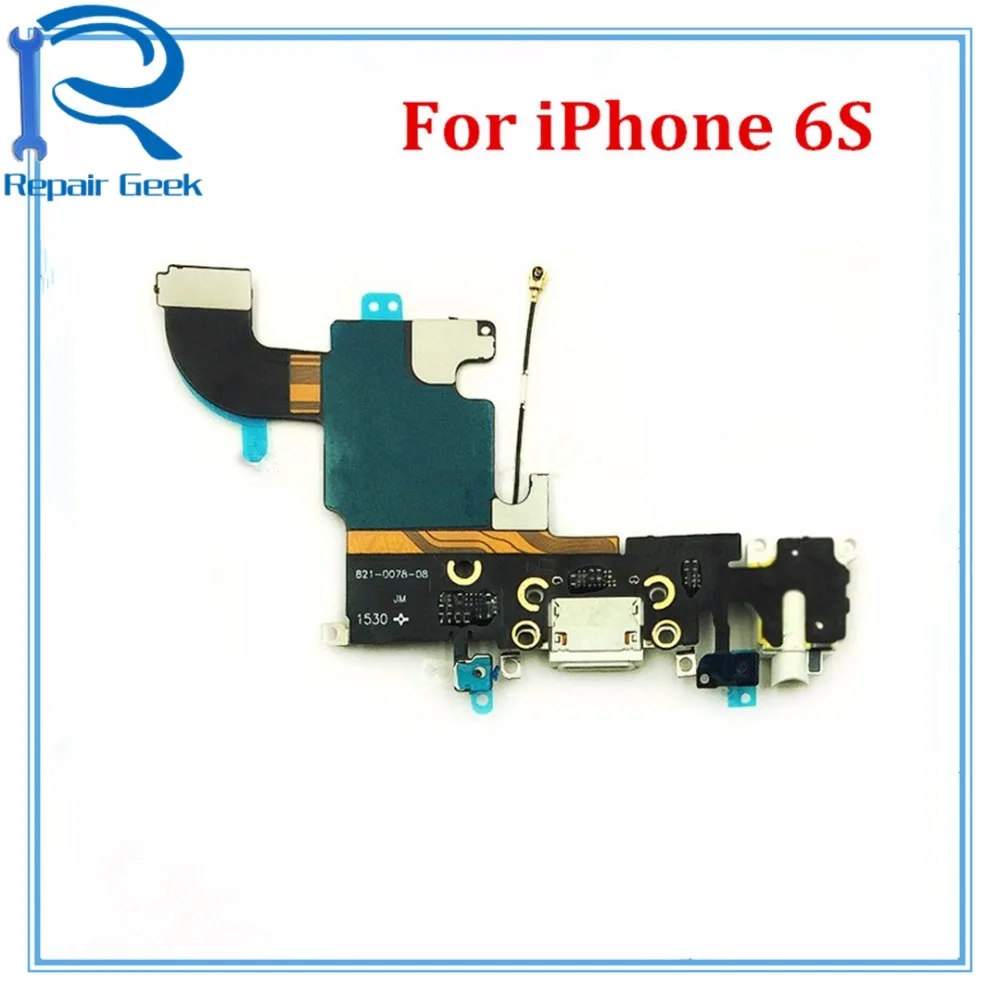 10pcs Lot New Charger Port USB Dock Connector Flex Cable For iPhone 6S 4 7 Headphone Jack Mic Flex Ribbon Replacement Repair