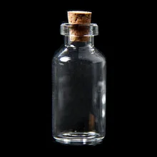 50x Blank Tiny Small Transparent Message Bottles Vials glass bottle with cork