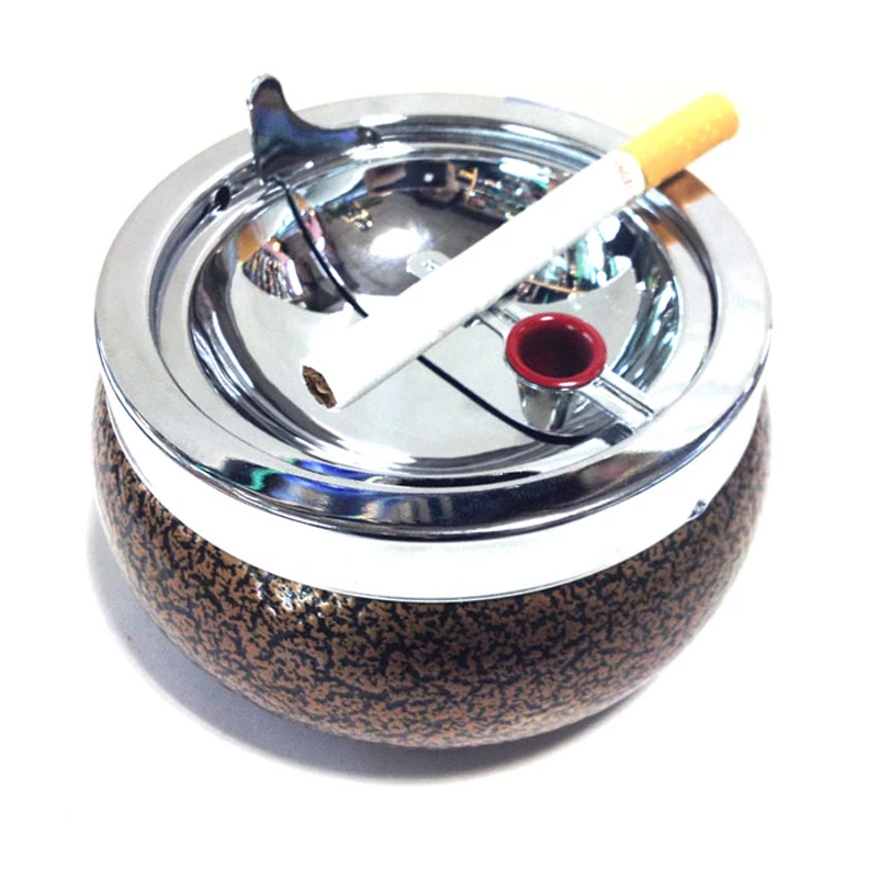 Rolling Metal Cigar Ashtray Round Portable Ashtray Practical Smoking