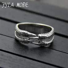 New Store S925 Sterling Silver Ring Top Quality Punk Dragon Claw Pentacle Finger Ring Fashion Jewelry 7.60MM Width 6G PBG019