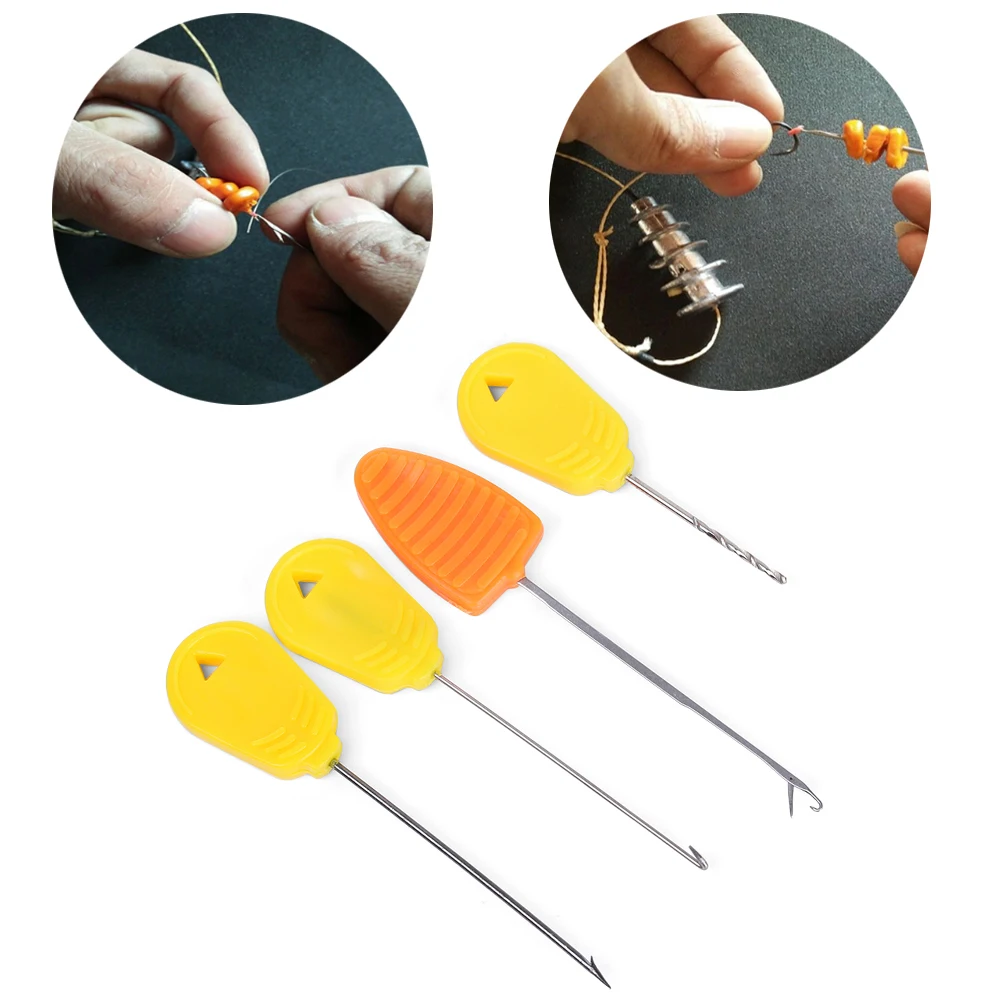 1/4PCS Fishing Bait Needle Carp Fishing Splicing Needle Baiting Hook