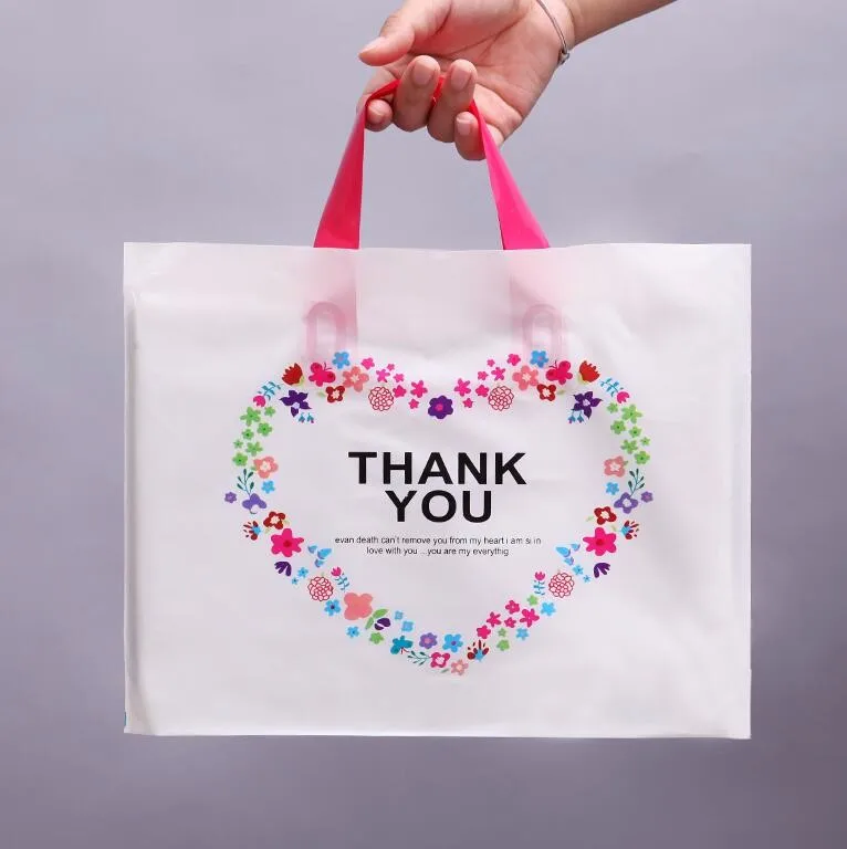 37*38cm plastic gift bag for wedding gift package bags with handles shopping packaging bag