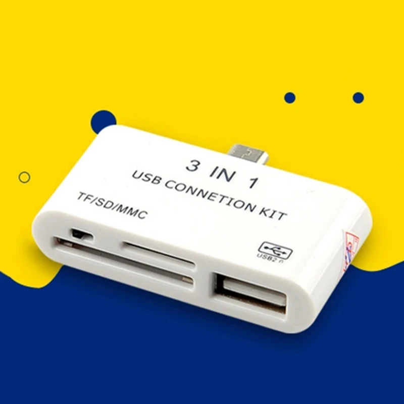 3 в 1 USB OTG кардридер высокоскоростной 2 0 универсальный TF/SD/MMC удлинитель для
