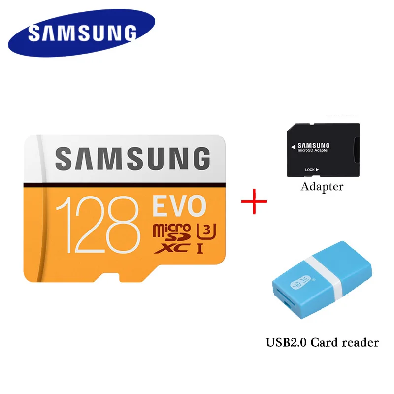 SAMSUNG EVO Micro SD карта 32 ГБ, 64 ГБ и 128 ГБ Class10 карты памяти microSDXC UHS-I TF карты 4 K HD для смартфонов планшет с адаптер