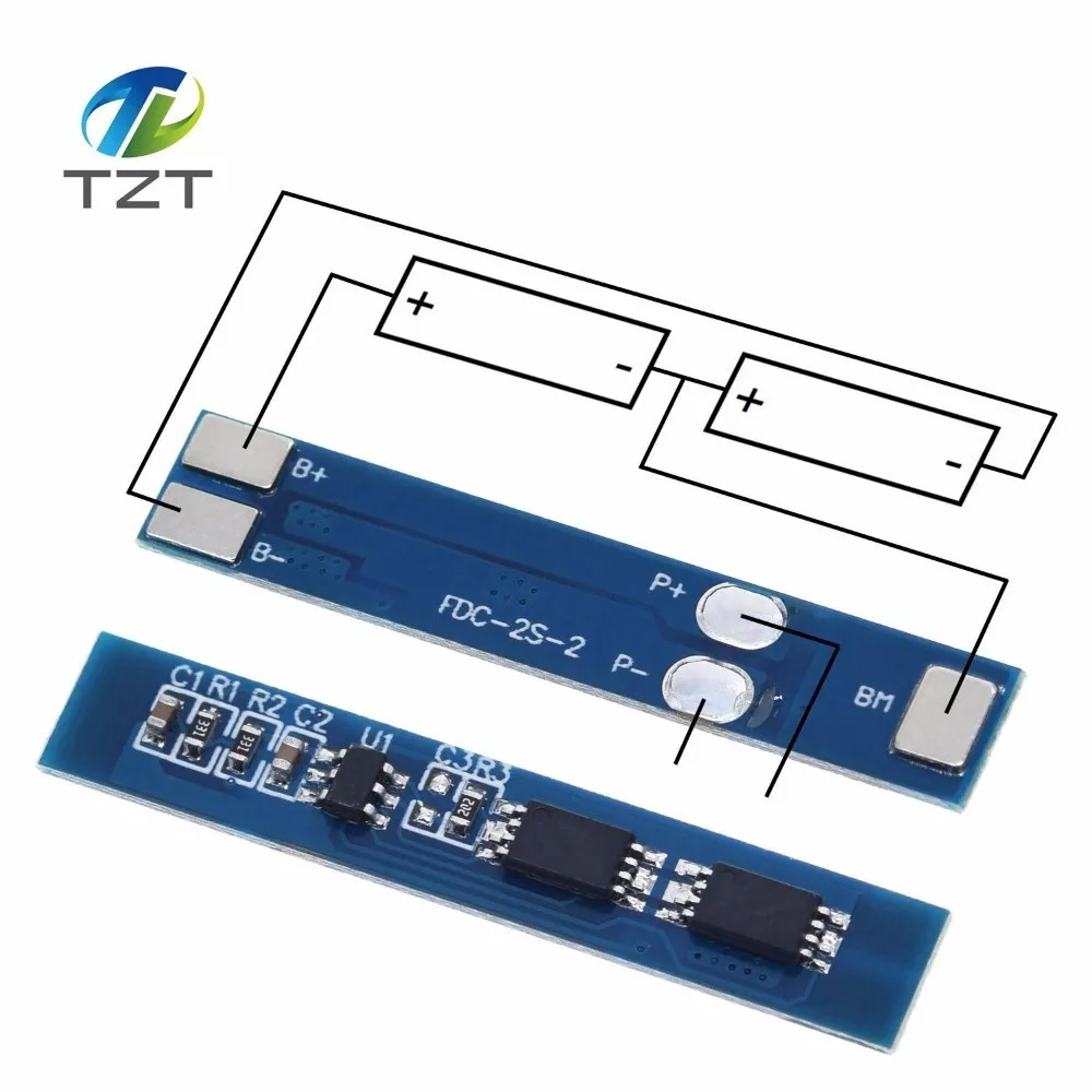 

2S 3A Li-ion Lithium Battery 7.4 8.4V 18650 Charger Protection Board BMS PCM for Li-ion Lipo Battery Cell Pack Smart Electronics