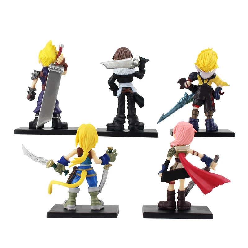 5 шт./компл. 4 см Final Fantasy trading arts Tidus Warrior Cloud Strife Squall Leonhart Tidus ПВХ фигурка модель игрушки