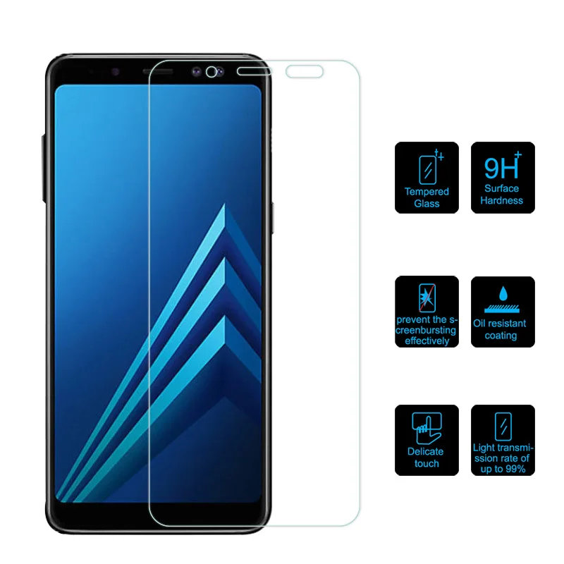 Для samsung Galaxy A6 A7 A8 защитная пленка из закаленного стекла для samsung A3 A5 A7 Экран протектор A6 A8 плюс Стекло