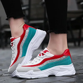 

Leader Show Athletic Shoes For Woman Outdoor Trend Rubber Women Sneakers Brand New Zapatillas Mujer 2019 Woman Athletic Shoes