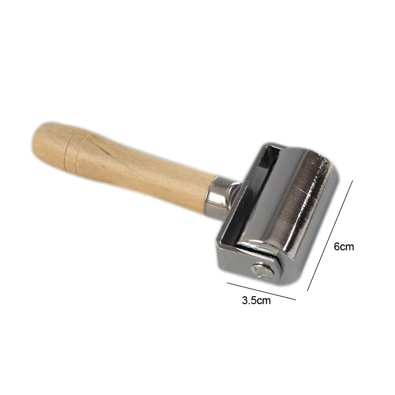 

26/60/100mm Blankholder Platen Tools Leather Roller Glue Edges and Crease Leathers Tool For Home DIY Crafts AI88