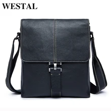 WESTAL Echtem Leder Männer Tasche Männlichen Messenger Bags herren Mann Lässig Schulter Crossbody taschen flap männer leder tasche handtasche 8835
