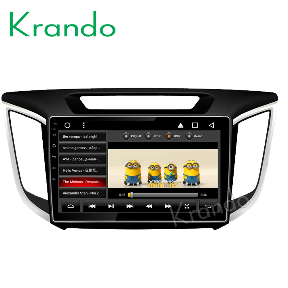 Flash Deal Krando Android 8.1 10.1" IPS Full touch car Multmedia system for HYUNDAI IX25 / CRETA 2014 audio player gps navigation system 1