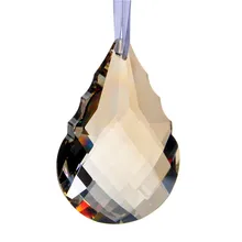 76 мм, цвет шампанского Gourd стеклянные призмы-кристаллы Suncatcher подвесные люстры части гирлянда чакра спектры люстры лампы висят капли