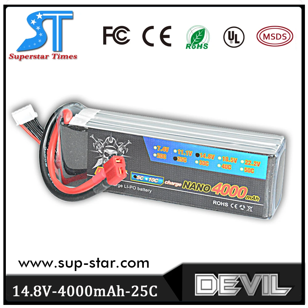 100 Origin Devil 14.8v 4000mAh 25c Lithium Battery RC Car Quadcopter