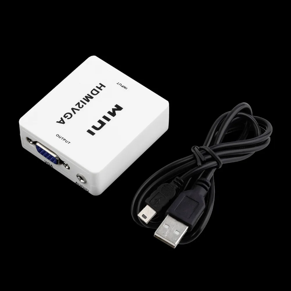 

Mini 1080P HDMI to VGA Audio HD HDTV Video for PC Laptop Adapter Converter Wholesale