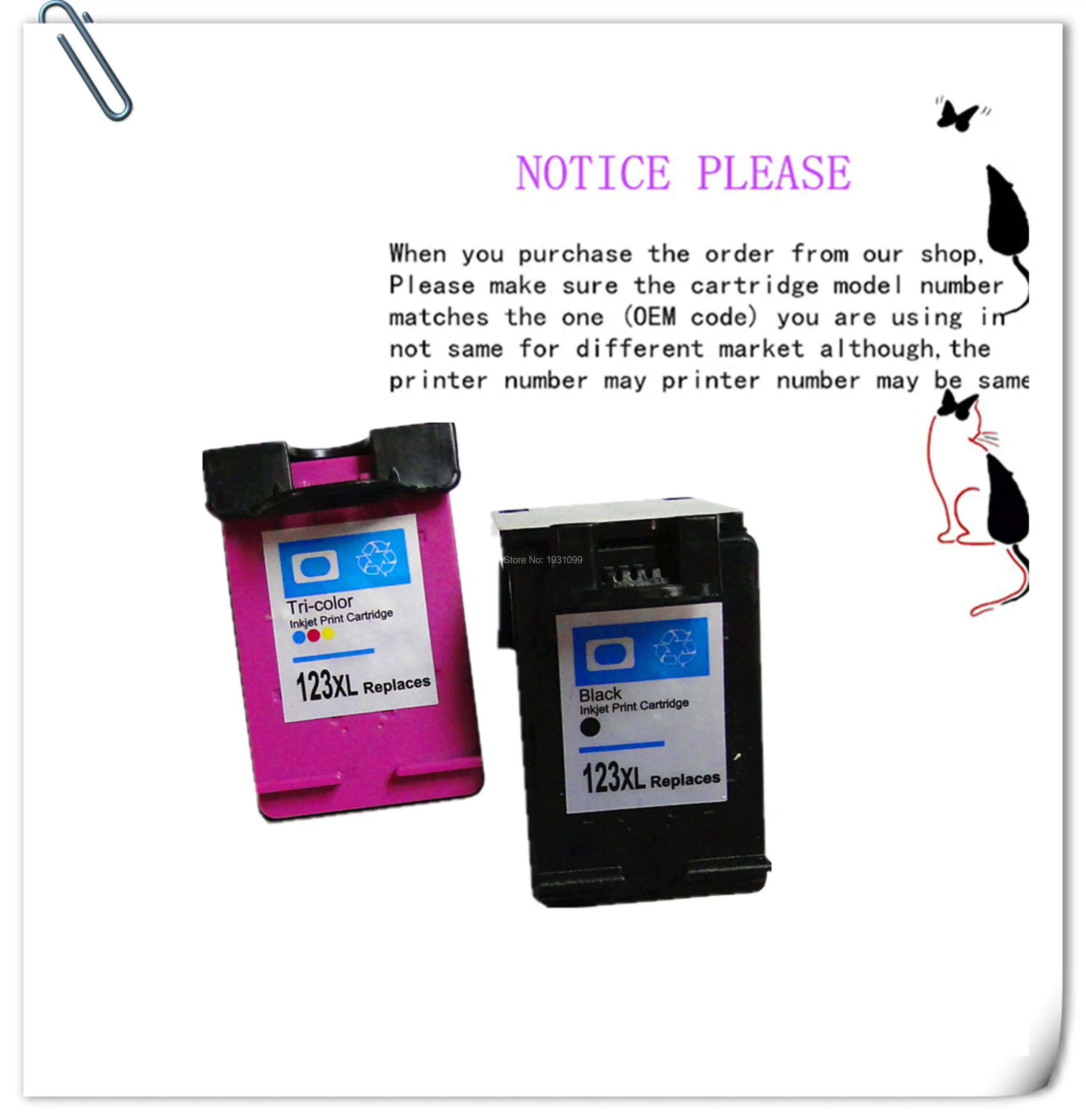 Восстановленный картридж YOTAT HP123XL HP123 для Deskjet 1110 1111 1112 2130 2132 2134 3830 Officejet 3831 3832 3834 |