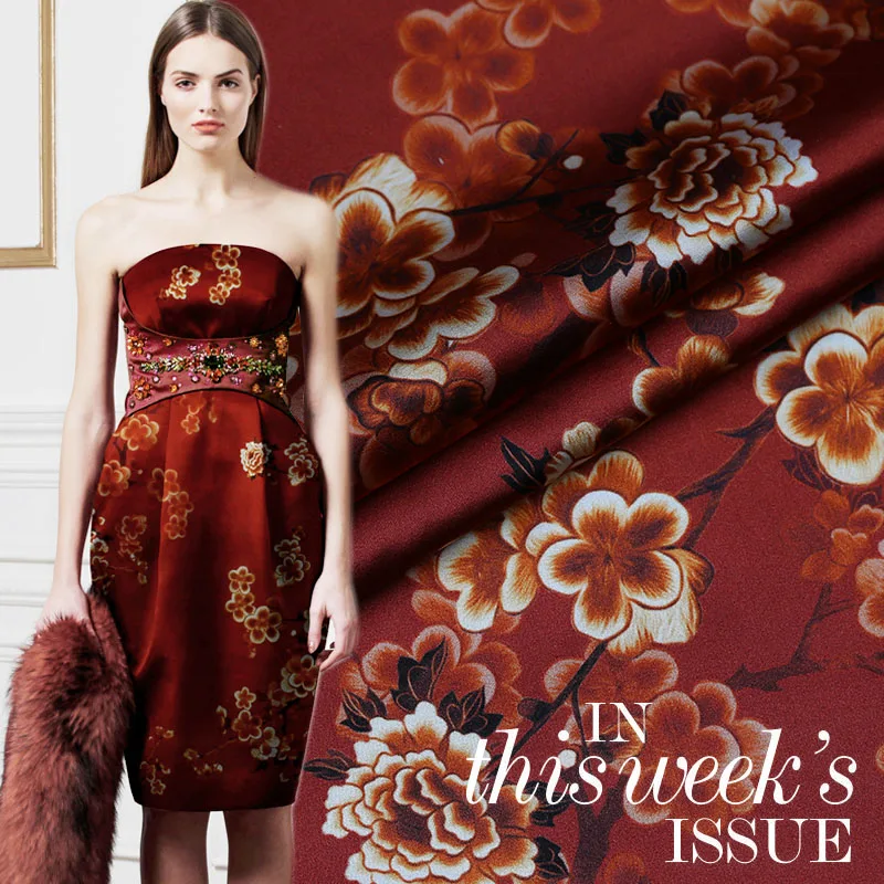 Smile Ice and Snow Silk Stretch Satin Digital Inkjet High end Silk