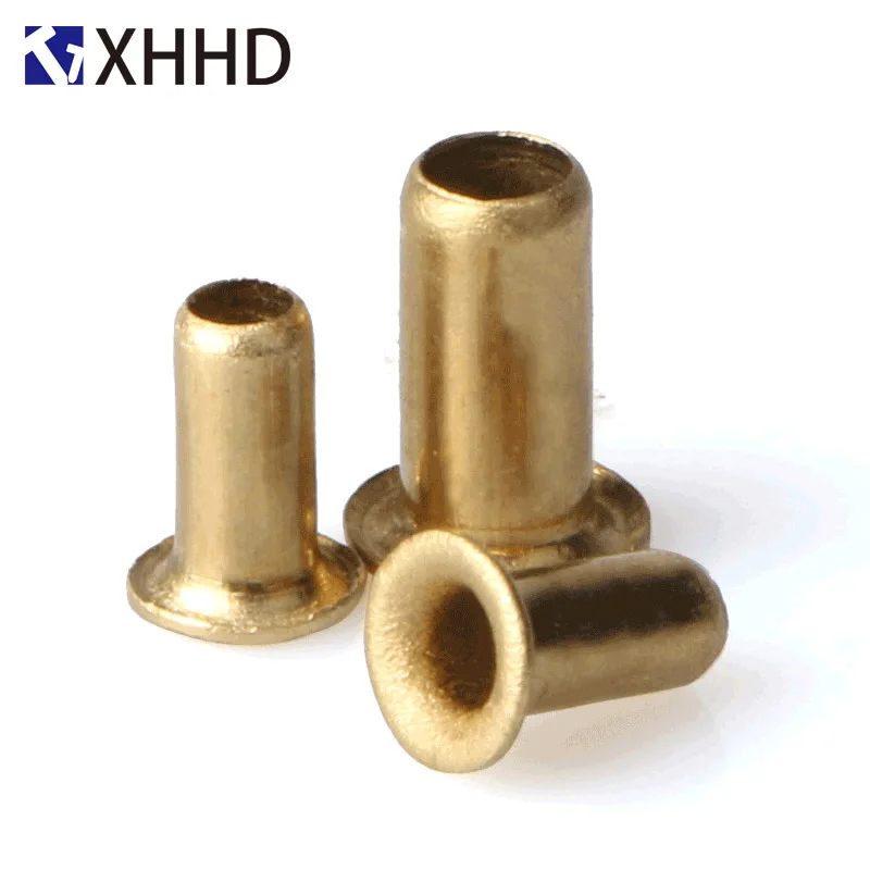 

M0.9 M1.3 M1.5 M2 M2.3 Brass Hollow Rivet with Copper Chicken Eye Button Single Pipe with Brass Hole Rivet