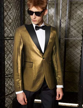 

Men's suit Fashion Suit Jacket Blazer For Weddings Prom Party Dinner Tuxedo One pieces Jacket For Stage wedding shiny costume