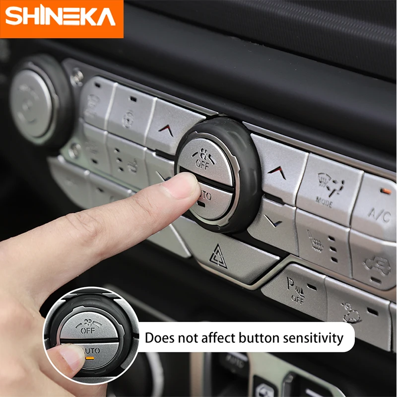 SHINEKA внутренние молдинги для Jeep Wrangler Sahara JL 2018 2019 наклейка кнопки Центрального