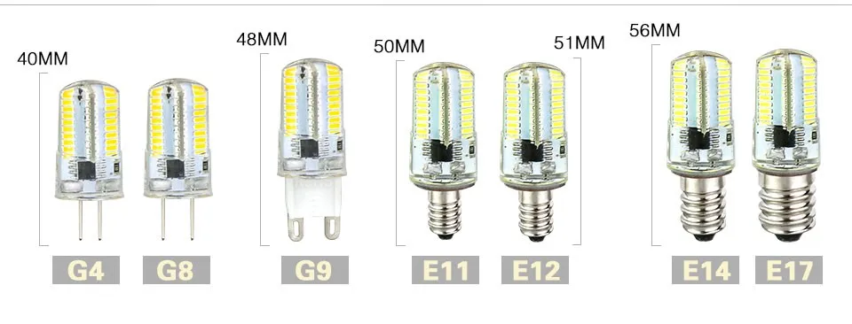 G4 светодиодный светильник G9 G8 свет с солнечней энергией E14 E17 E11 E12 Светодиодная лампа-кукуруза AC220V 110 V Светодиодный прожектор SMD3014 64/152 светодиодный s лампы с регулированием освещенности для люстры