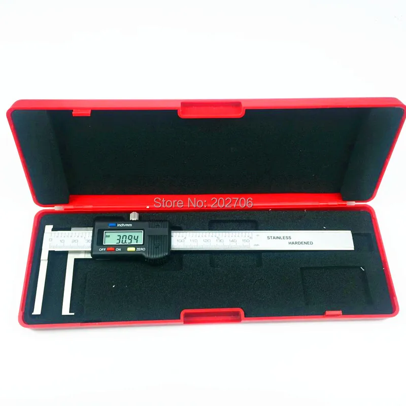10-150 мм внутренний цифровой штангенциркуль для измерения пазов с краем ножа внутренний измерительный прибор внутренний цифровой штангенциркуль