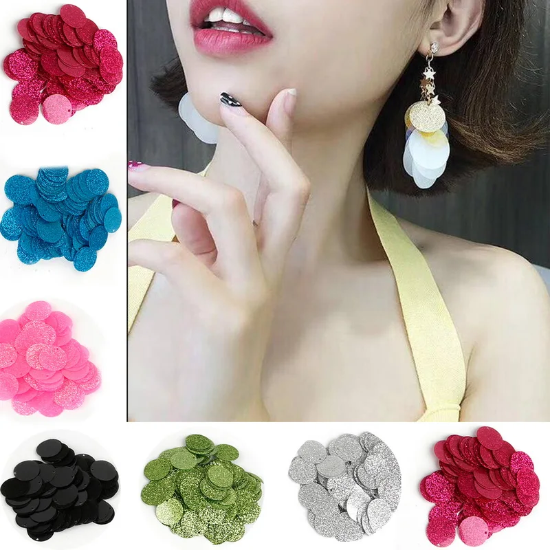 

20mm approx 110pc PVC Flat Round Loose Sequins Flower Large Sequins Paillettes Sewing for Carfs Kids Dance DIY Finding Material
