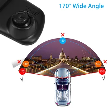 

4.3In1080P HD Dual Lens Car DVR Dash Cam Mirror Video Recorde R+Rearview Cameras
