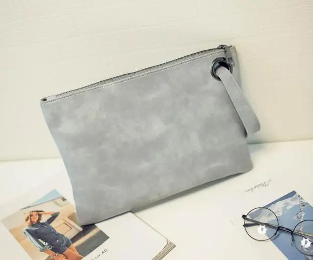 Koop Gratis verzending 2018 Frans Britt mode Portemonnee Rits tas eenvoudige dame mobiele telefoon tas grote capaciteit munt portemonnee