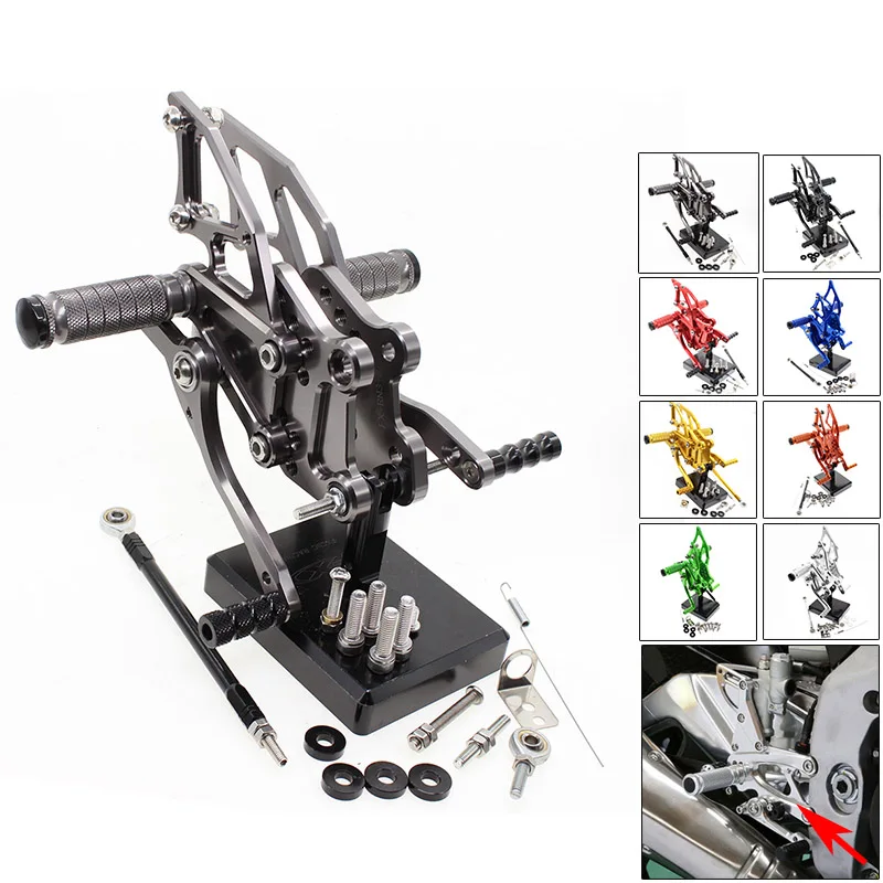 CNC Piede дель Motociclo Pioli ресто Pedali Pedane Posteriore для Yamaha YZFR25 YZF R3 MT25 MT03 MT-03 MT-25