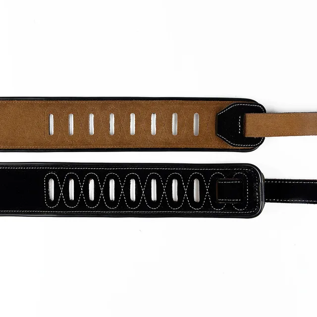 2 Cinghie Per Chitarra Regolabili Con Plettri - Estremit&agrave; In Pelle Per Chitarra Elettrica, Acustica E Basso