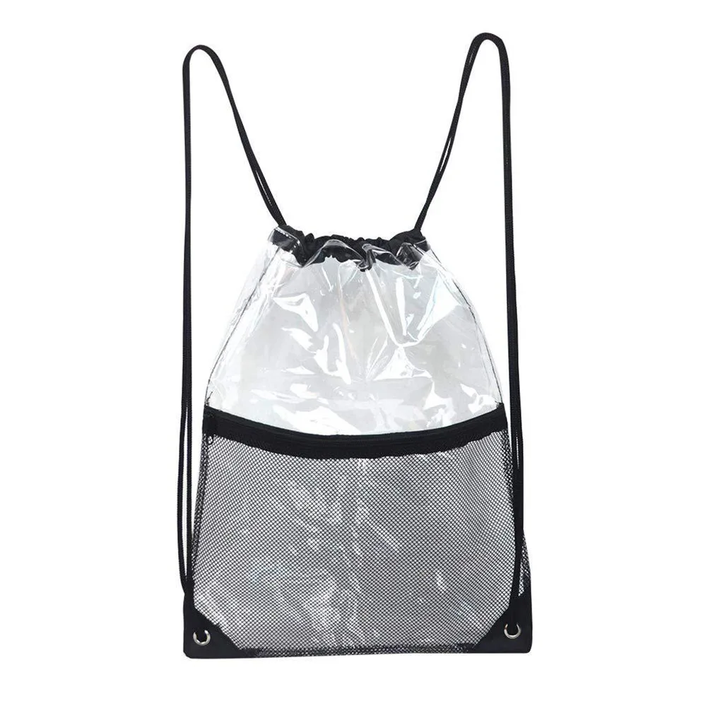 

Simple Drawstring Backpack Waterproof Transparent Travel Beach Backpack Unisex Fruit Phone Bag College SchoolBag